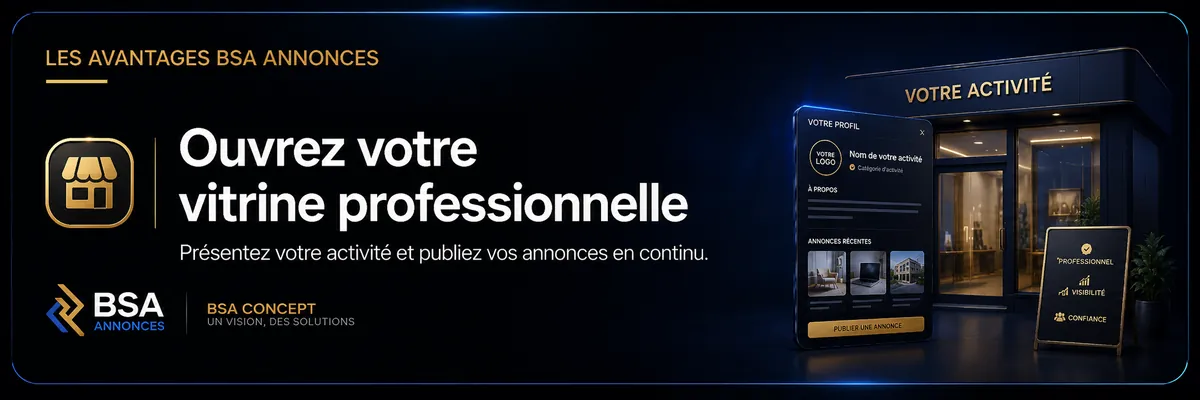 Ouvrez votre vitrine professionnelle